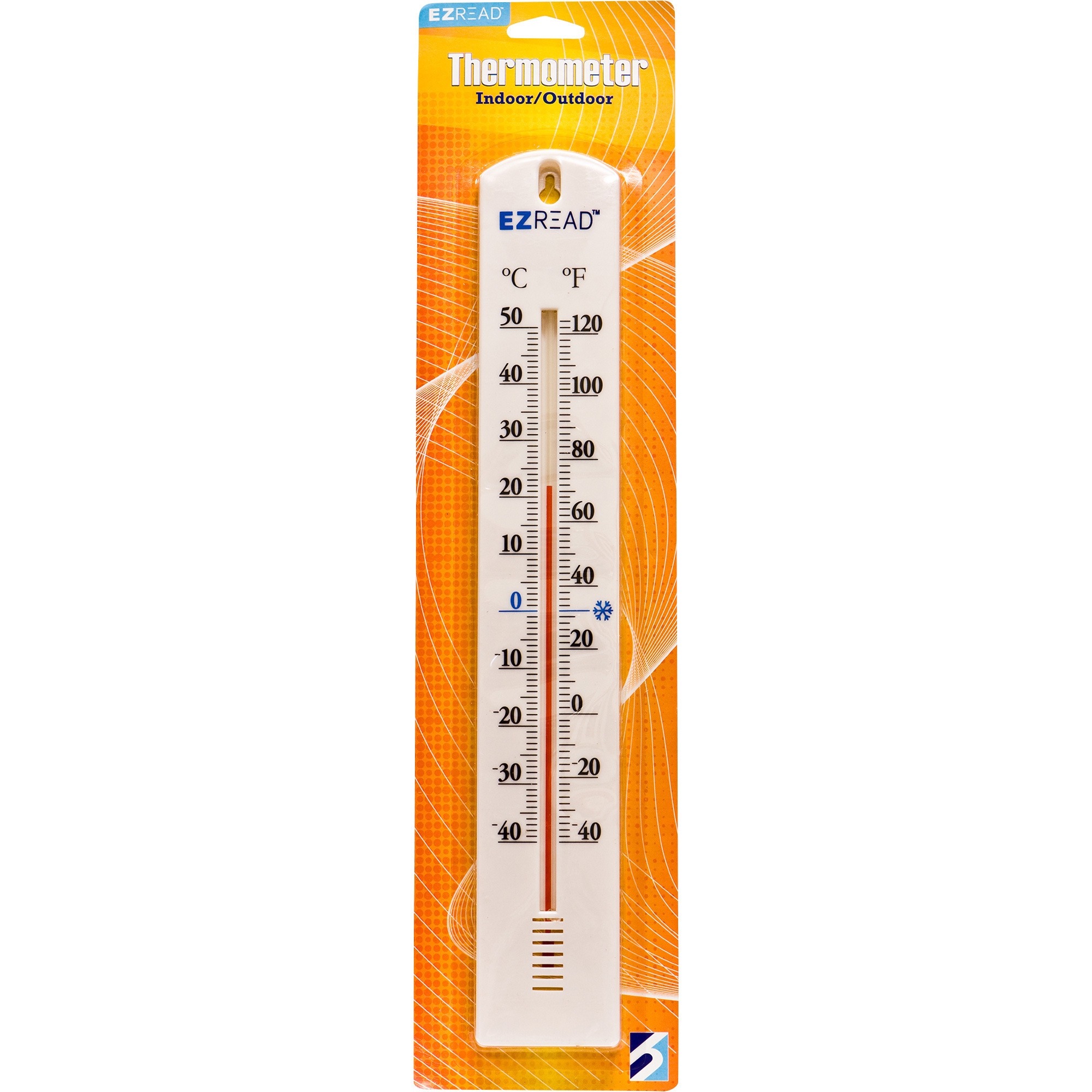 EZ READ 15.5in. Vertical Thermometer, White